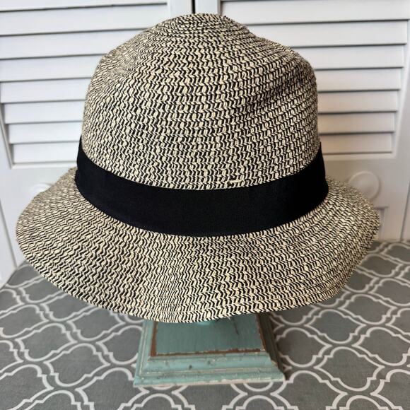 Jessica Simpson Straw Bucket Hat Cottage Core Floral Prairie Boho Garden Party - Picture 5 of 11
